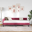 Hjørnesengramme med hovedgærde Vinrød 100 cm x 200 cm Fløjl