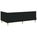 Hjørnesengramme Sort 80 cm x 200 cm Stof og krydsfiner