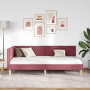 Hjørnesengramme Vinrød 80 cm x 200 cm Stof og krydsfiner