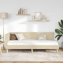 Hjørnesengramme Creme 80 cm x 200 cm Stof og krydsfiner