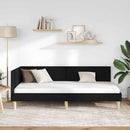 Hjørnesengramme Sort 90 cm x 190 cm Stof og krydsfiner