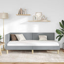 Hjørnesengramme Lysegrå 90 cm x 200 cm Stof og krydsfiner