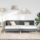 Hjørnesengramme Mørkegrå 90 cm x 200 cm Stof og krydsfiner