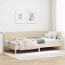 Hjørnesengramme Creme 90 cm x 200 cm Stof og krydsfiner