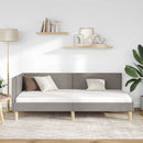 Hjørnesengramme Gråbrun 100 cm x 200 cm Stof og krydsfiner
