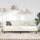 Hjørnesengramme med hovedgærde Creme 90 cm x 190 cm Fløjl