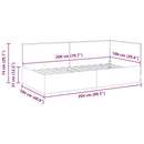 Hjørnesengramme med hovedgærde Blå 100 x 200 cm Stof