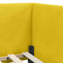 Hjørnesengramme Gul 100 x 200 cm Fløjl