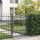 Hegnport EMMEN 104 x 98,5 cm Låses Pulverlakeret Stål Grå