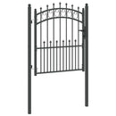 Hegnsportal med pigge EMMEN 104 x 109,5 cm Pulverlakeret Stål