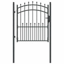 Hegnsportal med pigge EMMEN 104 x 109,5 cm Pulverlakeret Stål