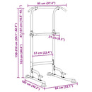 Power Tårn Dip Station Sort 102 x 95 x 210 cm