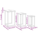 Nesting Bord 3 pcs Brun Massiv Teaktræ