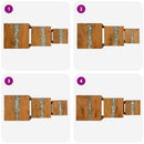 Nesting Bord 3 pcs Brun Massiv Teaktræ