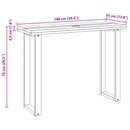 Konsolbord Brun 100 x 35 x 75 cm Massiv Teaktræ