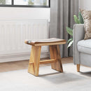 Brusebadsstol Naturfarvet 50 x 30 x 44 cm Massivt suartræ