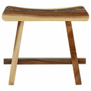 Brusebadsstol Naturfarvet 50 x 30 x 44 cm Massivt suartræ