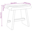 Brusebadsstol Naturfarvet 50 x 30 x 44 cm Massivt suartræ