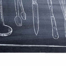 Køkken tæppe Sort 150 x 45 cm Fløjl