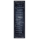 Køkken tæppe Sort 150 x 45 cm Fløjl