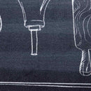 Køkken tæppe Sort 300 x 60 cm Fløjl