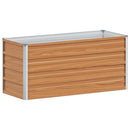 Højbed Lys Brun 100 x 40 x 45 cm Galvaniseret stål