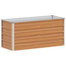 Højbed Lys Brun 100 x 40 x 45 cm Galvaniseret stål