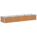 Højbed Lys Brun 320 x 80 x 45 cm Galvaniseret stål
