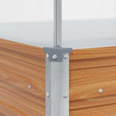 Haveplantekasse med drivhus Lys Brun 100 x 100 x 77 cm
