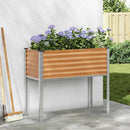 Have Blomsterkrukke Lys Brun 100 x 45 x 90 cm Galvaniseret stål