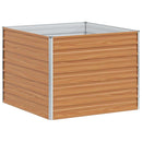 Højbed Lys Brun 100 x 100 x 77 cm Galvaniseret stål