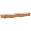 Højbed Lys Brun 390 x 100 x 36 cm Galvaniseret stål