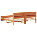 Sengestel Voks brun 200 x 200 cm Massivt fyrretræ