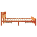 Sengestel Voks brun 200 x 200 cm Massivt fyrretræ