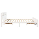 Sengestel med hylde Hvid 180 x 200 cm Massivt fyrretræ