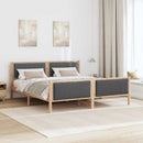 Sengestel med hovedgærde Mørkegrå 180 x 200 cm Stof