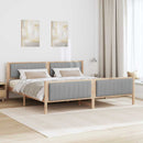 Sengestel Brun og lys grå 200 x 200 cm Massivt fyrretræ