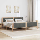 Sengestel brun og mørkegrå 200 x 200 cm Massivt fyrretræ