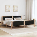 Sengestel Brun og sort 200 x 200 cm Massivt fyrretræ