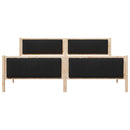 Sengestel Brun og sort 200 x 200 cm Massivt fyrretræ