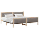 Sengestel Brun og taupe 200 x 200 cm Massivt fyrretræ