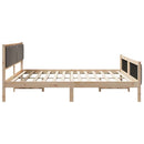 Sengestel Brun og taupe 200 x 200 cm Massivt fyrretræ