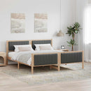 Sengestel brun og mørkegrå 180 x 200 cm Massivt fyrretræ