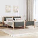 Sengestel brun og mørkegrå 180 x 200 cm Massivt fyrretræ