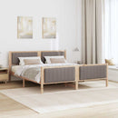 Sengestel Brun og taupe 180 x 200 cm Massivt fyrretræ