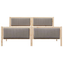Sengestel Brun og taupe 180 x 200 cm Massivt fyrretræ