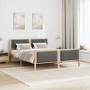 Sengestel brun og mørkegrå 160 x 200 cm Massivt fyrretræ