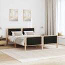 Sengestel Brun og sort 160 x 200 cm Massivt fyrretræ