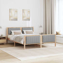 Sengestel Brun og lys grå 150 x 200 cm Massivt fyrretræ