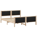 Sengestel Brun og sort 150 x 200 cm Massivt fyrretræ